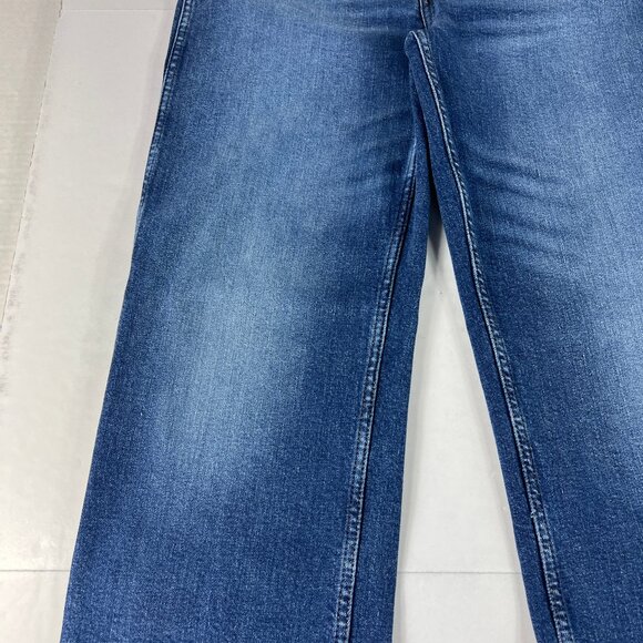 Re/Done Jeans Womens 31x31* 90s High Rise Loose Straight Jetty Blue Denim Tag 30 - Picture 4 of 16